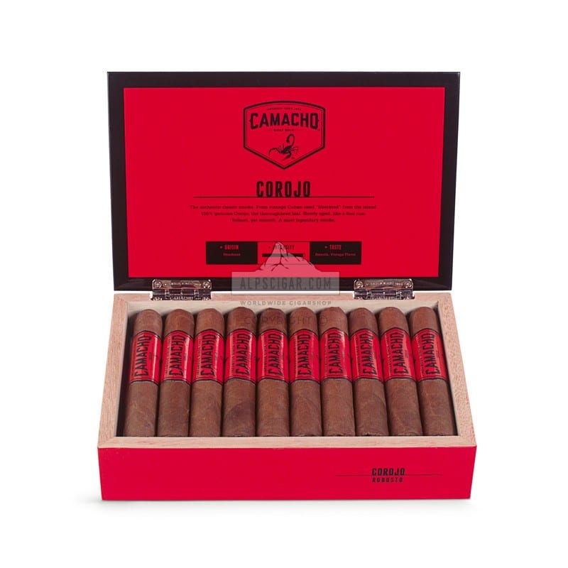 Camacho Corojo Robusto Tubos 20 cigares 01 br backup