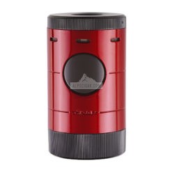 569RBK Volta Quad Flame Tabletop Lighter Red br backup