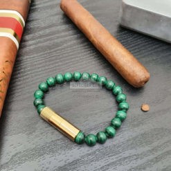 Punch Bracelet SOLO GOLD Malachite br backup