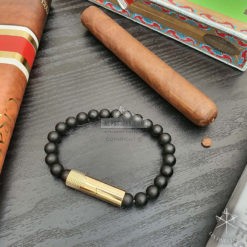 Punch Bracelet SOLO GOLD Onyx matte